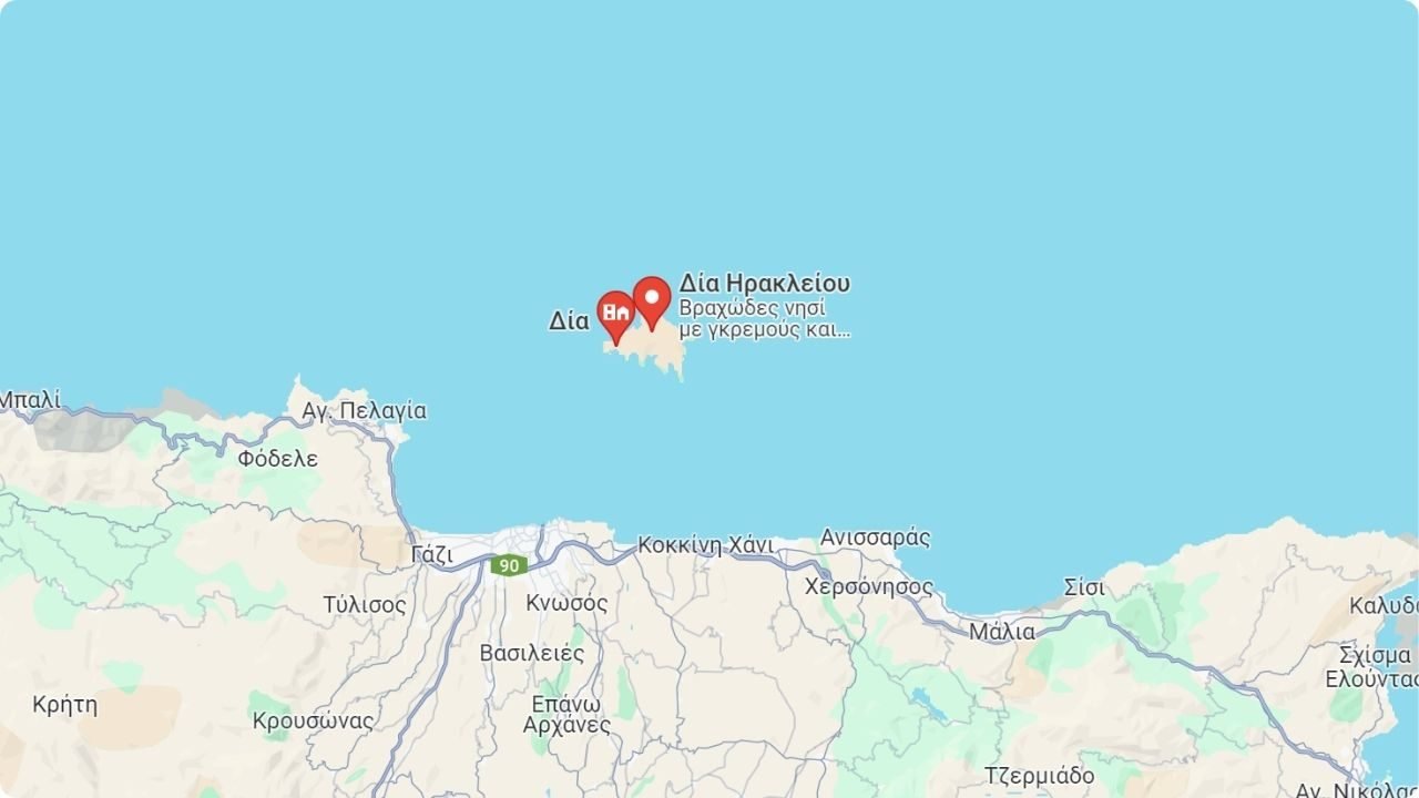 Dia island from Hersonissos