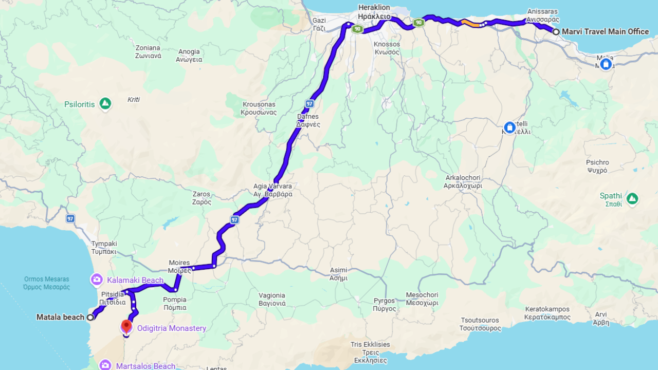 MATALA ODIGITRIA MAP