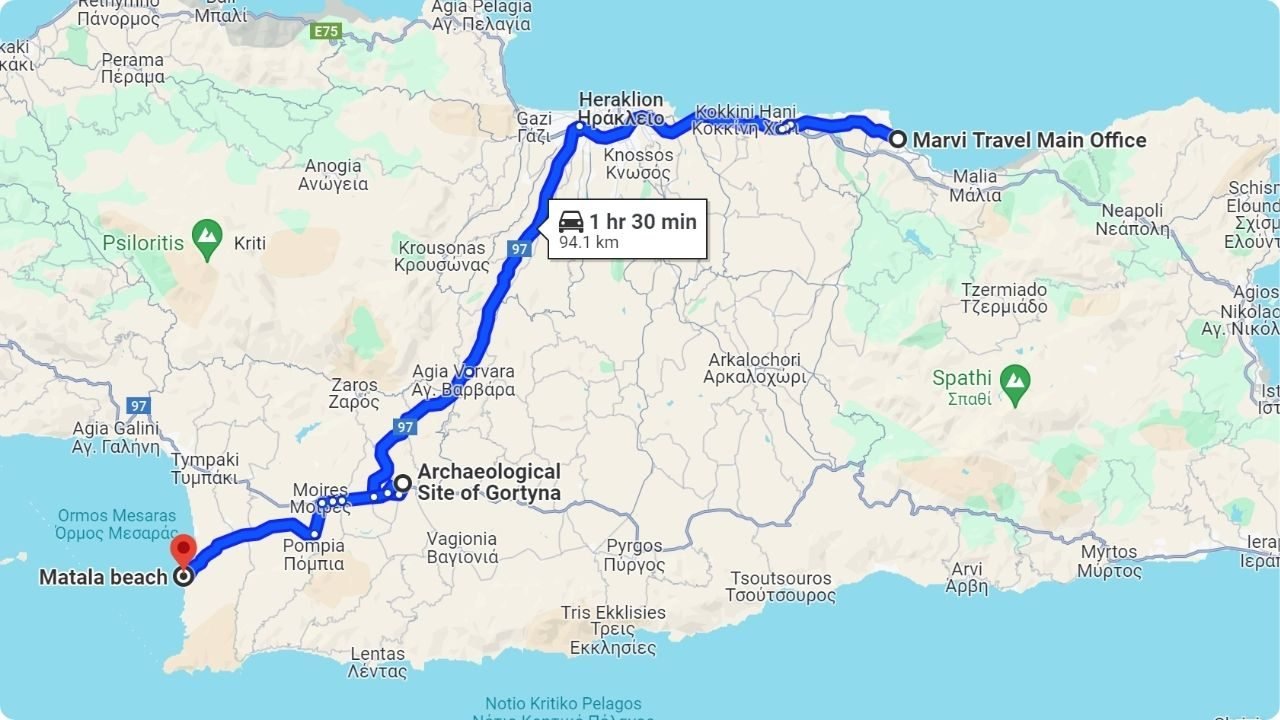 South Crete Matala beach